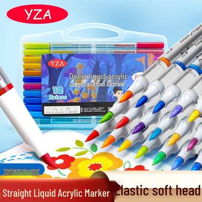 Soft Tip Acrylic Marker for School Art, Watercolor, Graffiti, Sketch & Drawing
