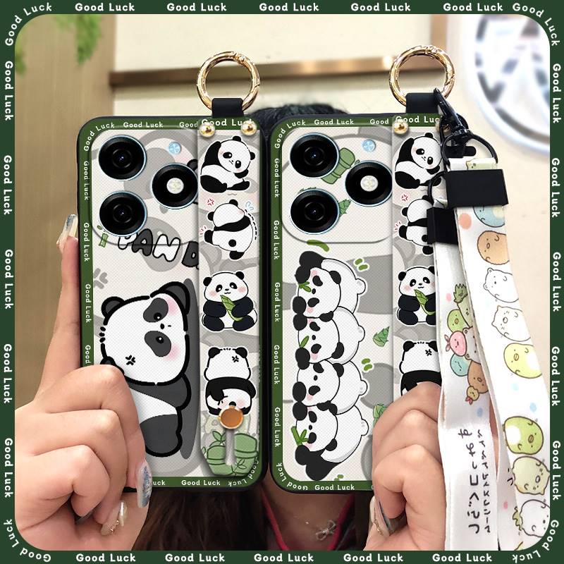Fashion Design Shockproof Phone Case For Tecno Spark20/KJ5 Protective Back Cover Anti-dust Cute Dirt-resistant Panda