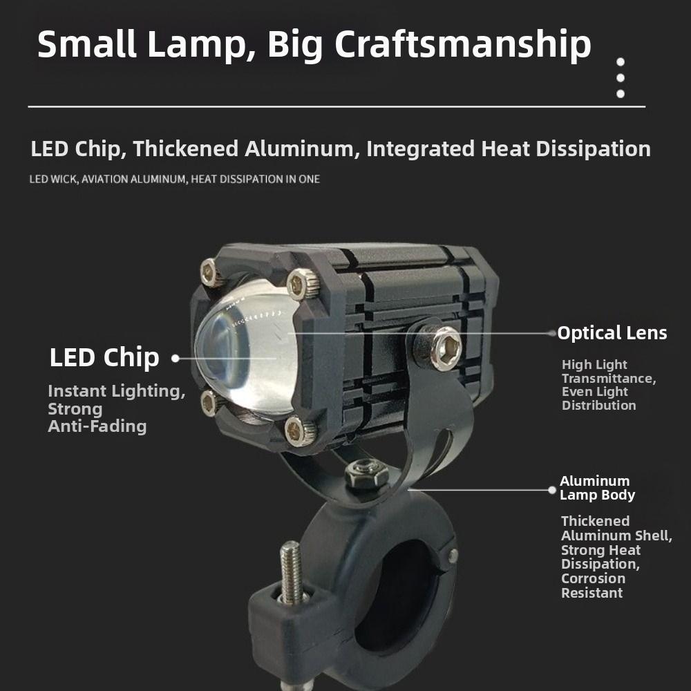 2pcs Waterproof Motorcycle Auxiliary Light Motorcycle Work Light Night Riding