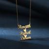 Custom Multiple Name Necklace For Women Family Gold Color Stainless Steel Jewelry Choker Collars Heart Five Names Personalized