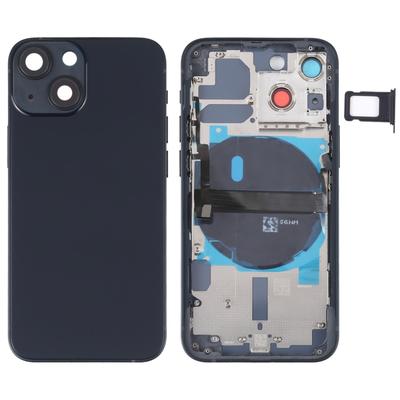 For iPhone 13 Mini Battery Back Cover with Side Keys & Card Tray & Power + Volume Flex Cable & Wireless Charging Module