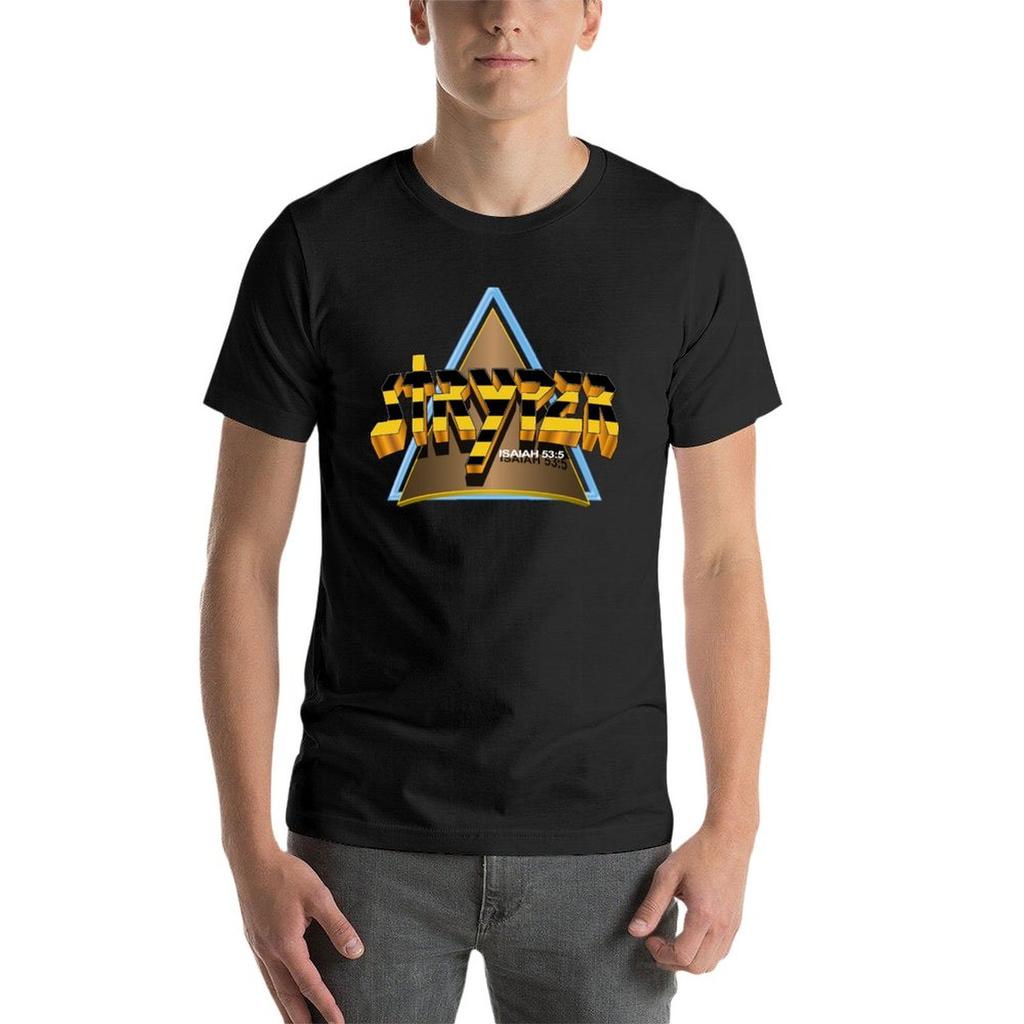 Stryper - Logo s trojúhelníkem Tričko přizpůsobené sportovním fanouškům nadměrná pánská trička