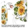 2Pcs Bee Plastic Bag Holder, Wall Mount Grocery Bag Holder for Plastic Bags, Sunflower Reusable Grocery Bags Storage Dispenser for Home Kitchen
