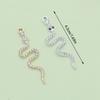 10Pcs Silver Plated Crystal Snake Charm Pendant For Jewelry Making Bracelet Earrings Necklace Diy Accessories Craft