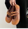 French retro white ballet flat Mary Jane single shoes women's 2026 new spring and autumn soft-soled beanie shoes