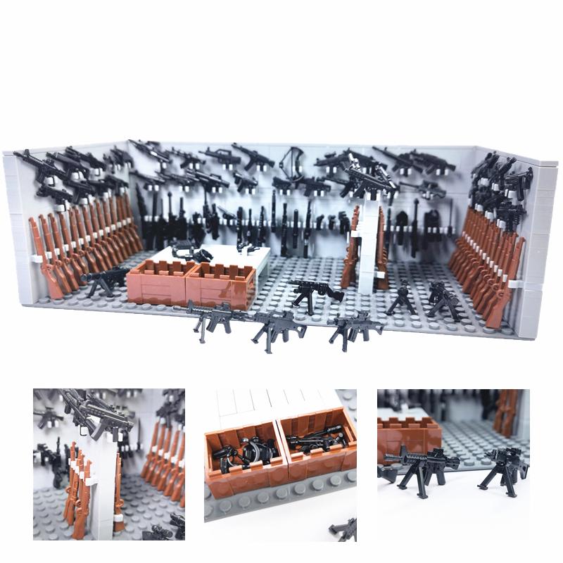 Activating Toys Boys Moc Ww2 Military Weapons House Room Bricks Set Swat Soldier Guns Accessories Building Blocks Diy Toys For Children Birthday Gift