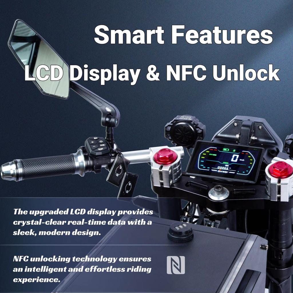 2026 NEUER TOURSOR M10 Elektroroller 72V 50Ah 10000W Doppelmotor Doppelantrieb NFC Fernbedienung Erwachsenenroller Große Reichweite