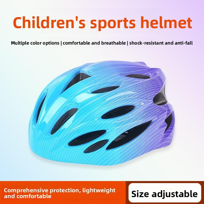 Children's Bicycle Riding Helmet Boys and Girls Bicycle Skateboard Speed Skating Roller Skating Balance Car Safety Hat Adjustable Size