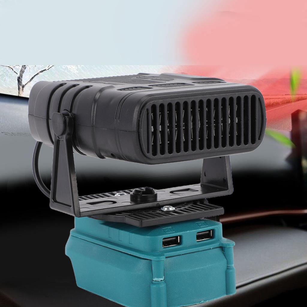 Konstanter Temperatur-Raumheizer Passend für BL1850 Lithium-Ionen-Akku 200W Tragbarer Heizlüfter mit Dual-USB-Anschlüssen 2 Temperatureinstellungen