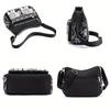Stylish Elephant Print Crossbody Bag - Adjustable Strap, Water-Resistant, Multi Pockets