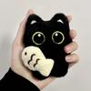 1pcs Cute Black Cat Plush Toy Keychain Cartoon Kitten Soft Plush Doll Pendant Car Key Backpack Bag Decor Doll Pendant Keychain