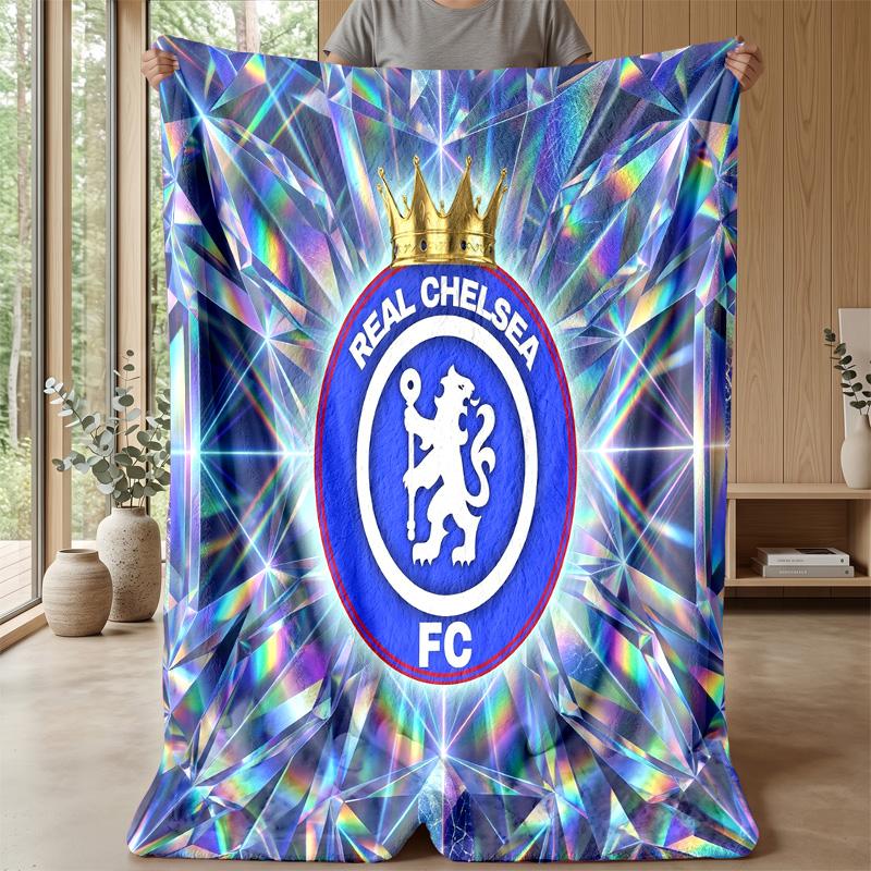 Chelsea FC Theme blanket Soft Flannel Blanket Plush Throw Blanket Cozy Sofa Bed Blanket for Home Decor