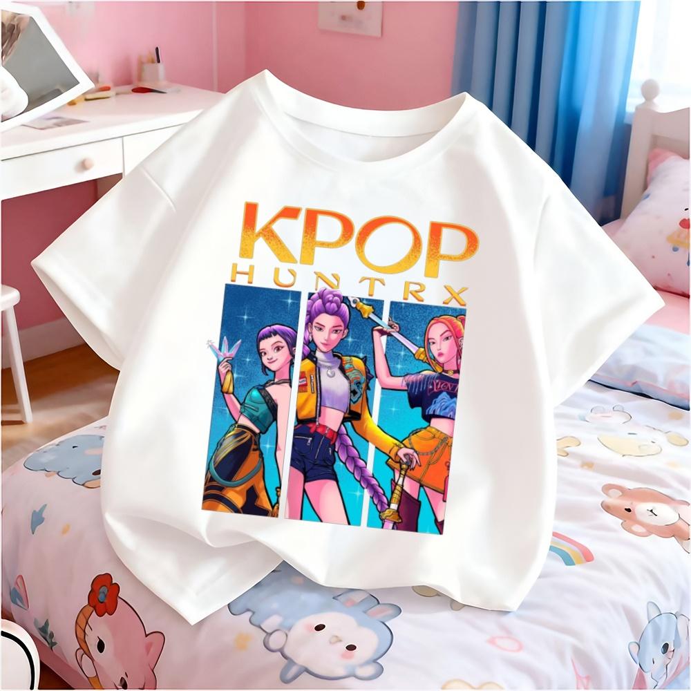 Kpop Dämonenjäger Kinder 3D-gedruckt Lässig Kurzarm Modisch Personalisiert Sommer Bequem Weich Kinder T-Shirt