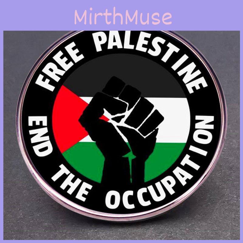 Alloy Pin Palestinian Flag Lapel Badge Commemorative Souvenir