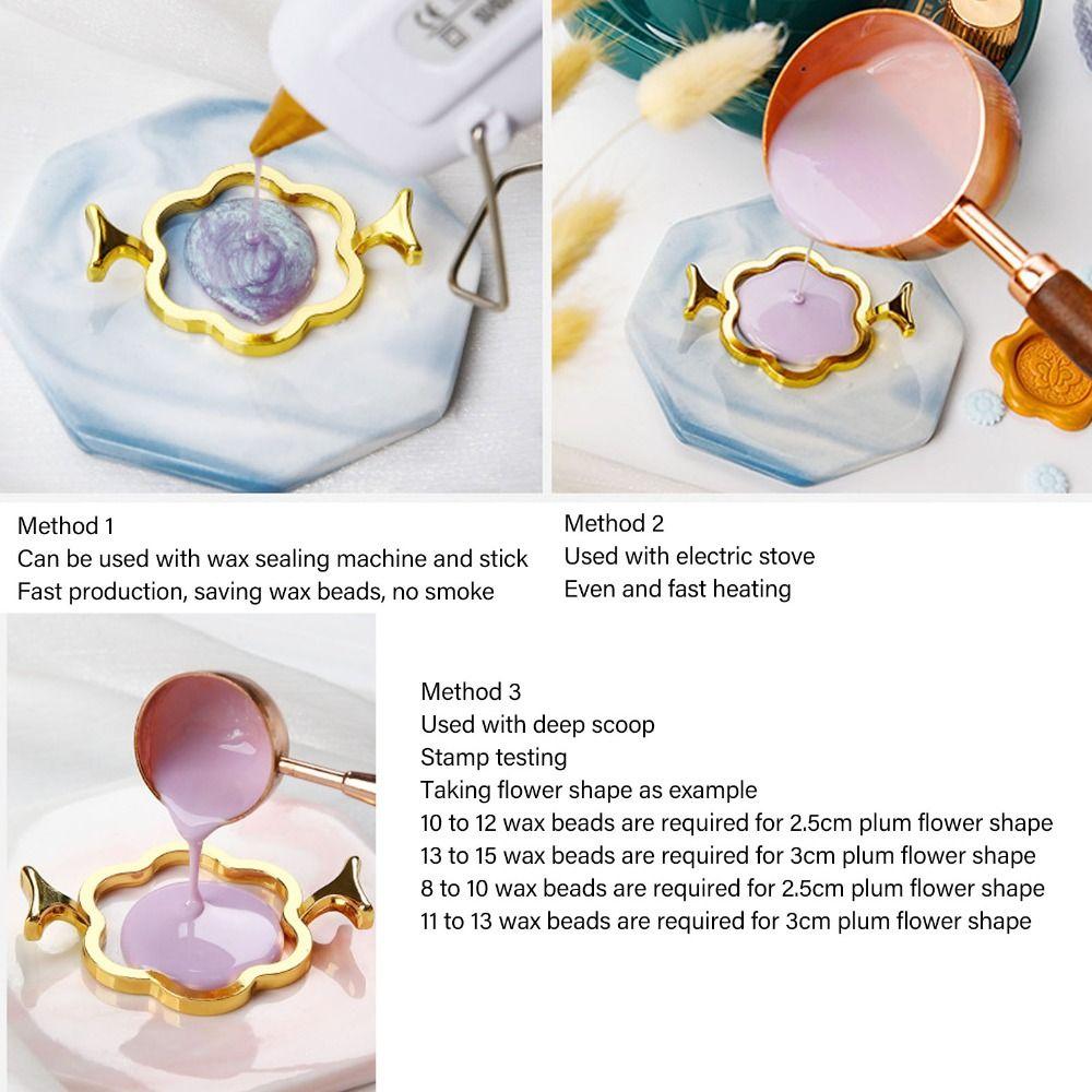 3Pcs Gold Wax Seal Stamp Rings 3 Shapes Wax Seal Stamp Mold Durable Wax Seal Molds  Invitations