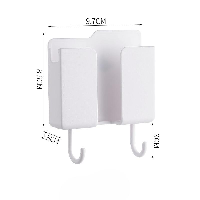 TV Aer condiționat Telecomandă Cutie de depozitare pentru agățat pe perete Noptieră Depozitare pentru telefon mobil Raft de depozitare fără perforații Cârlig Agatator de perete