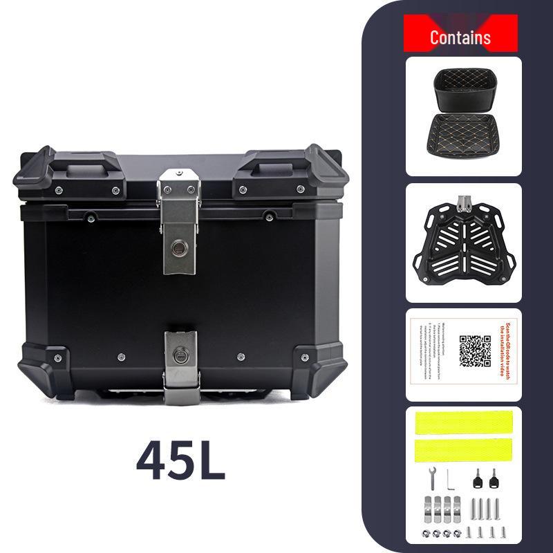Quick Release Aluminum Motorcycle Tail Box - Available In 28L To 100L Capacities