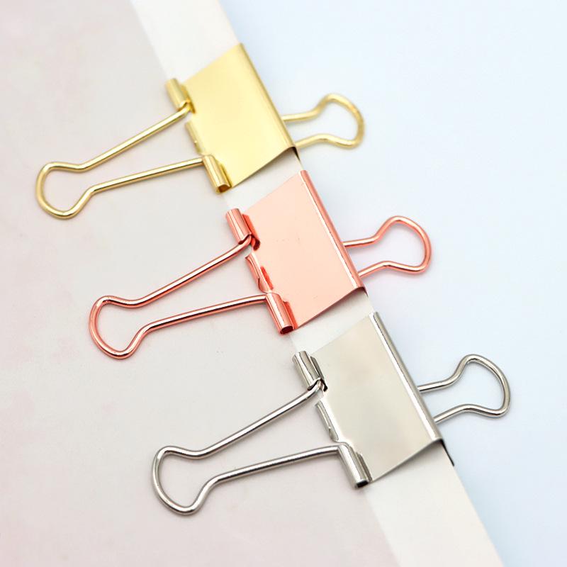 Elegant Rose Gold Long Tail Swallowtail Clip for Journals and Test Papers