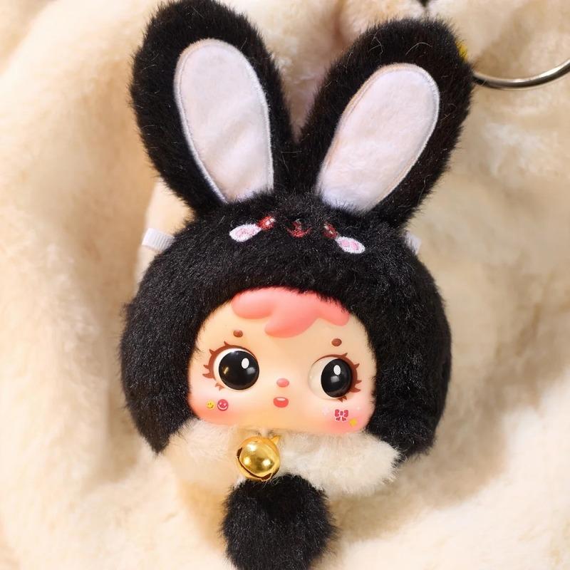 Samuel Mini Reichtum Kaninchen Blind Box Serie Plüschtiere Kawaii Rucksack Puppe Anhänger Schreibtisch Dekoration Mystery Box Peripheriegeschenke