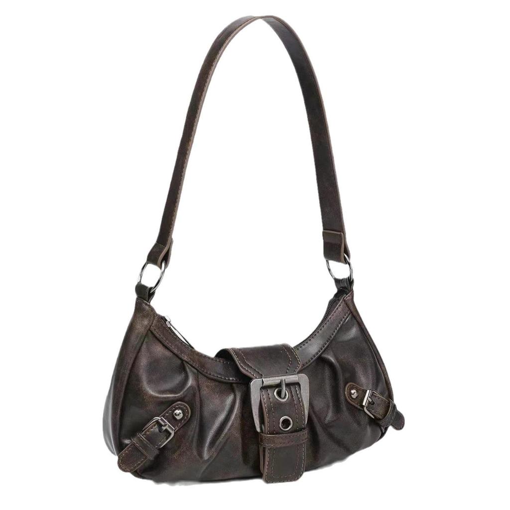 Maillard Retro Pleated Shoulder Bag - Trendy Hot Girl Style