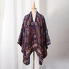 Winter Women Men Scarf Layers Poncho Retro Floral Print Wrap Shawl Scarve Capa Para Mujer Pashmina Cloak New Unisex Lady Male