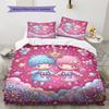 Little Twin Stars Pattern Bedding,Quilt Set Quilt Cover Pillowcase Home Birthday Gift(1 * Duvet Cover + 2 * Pillowcase, Without Core)