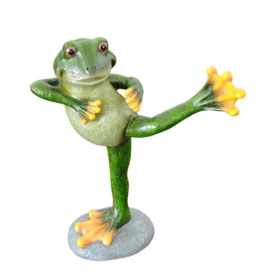 Yousheng Kung Fu Frogs Resin Sculpture, Outdoor Garden & Desktop Decor with Realistic Details, Weatherproof Handcrafted Ornament for Patio, Pond, Home
