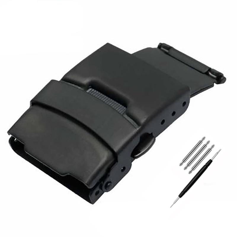 High Quality Fold Safety Clasp 16mm 18mm 20mm 22mm Buckle Deployment Clasp For Leather Rubber Steel EF/EFR/MTP Watch Strap