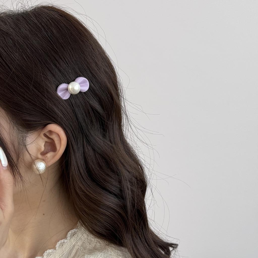 Mini bow korean accessories hair pins and clips bow for girls women pearl  fairy kpop sweets Kawaii Cute leading fashion new