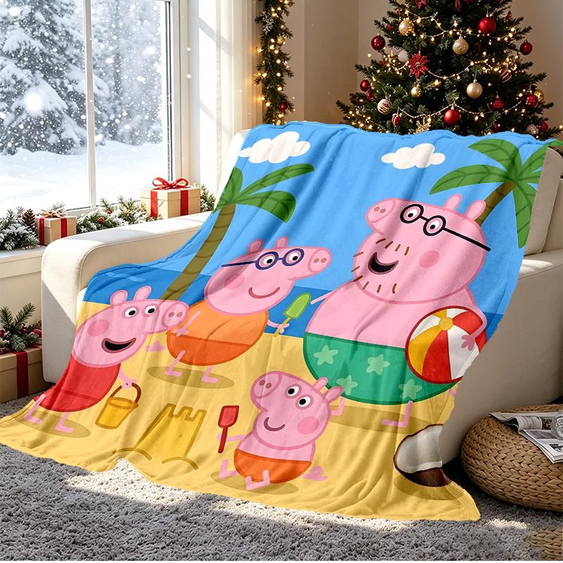 Cartoon animation Pattern Blanket for Home Decoration, Bed, Sofa, Car Travel, Camping, Suitable for All Seasons, Birthday Christmas Gift