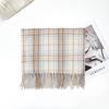 1116 New Korean plaid scarf women's winter senior sense versatile warm scarf student couple shawl dual-purpose