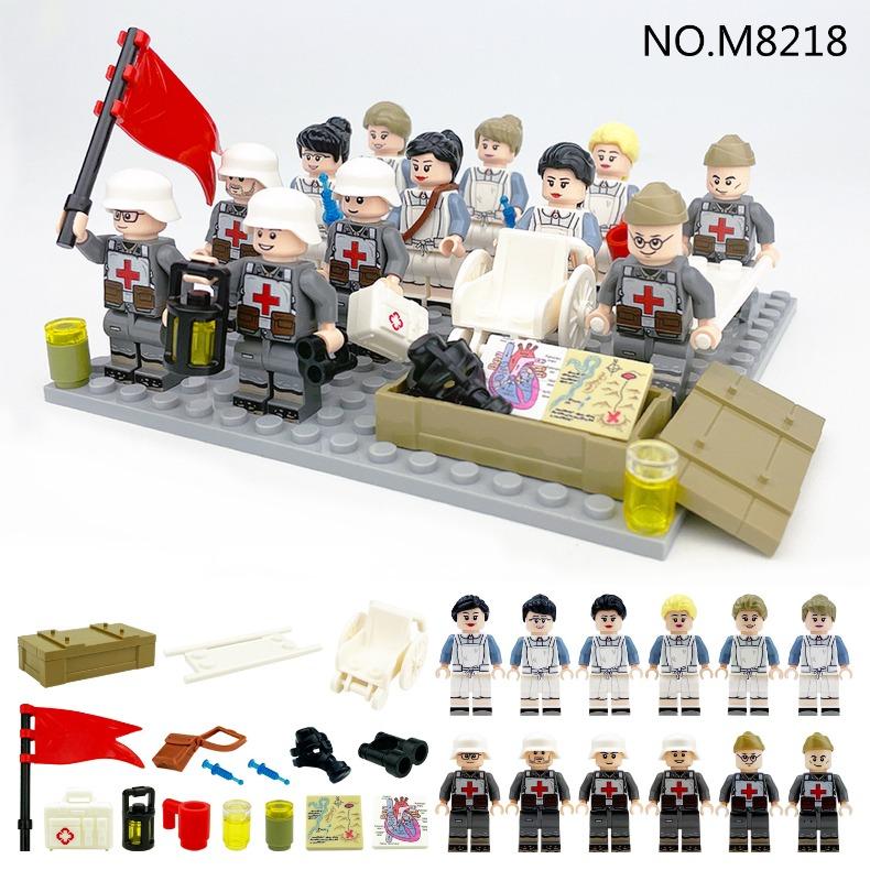 

12PCS Medical Team Character Figures Building Blocks Set, with First Aid Accessories, DIY Role-Play Toy Gift for Kids