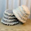 Fisherman Hat for Women Japanese Style Fur Edge Small Bucket Hat Korean Xiaoxiang Style Knitted Basin Hat Without Makeup and Versatile Trend