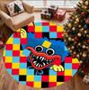 Huggy Wuggy Pattern Round Rug, Indoor/Outdoor Mat, for Picnic, Gameroom, Bedroom, Office, Living Room, Home Decor Carpet, Birthday Gift