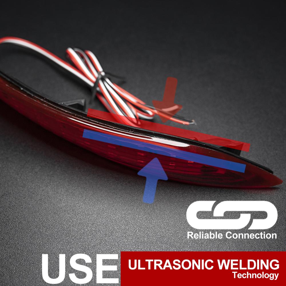 2x For BMW E70 X5 2007-2013 OE-Rear Bumper Led Reflector Light Trim Replacement Tail Brake Stop Lamp 63217158949 63217158950