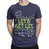 Unisexs Tshirt Funny Lets Get Lit Christmas In July Summer Lights Cotton Tees Short Sleeve T Shirts O Neck Clothes Printed
