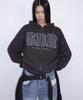Sandric Overfit Logo Hood Zip-Up_Charcoal