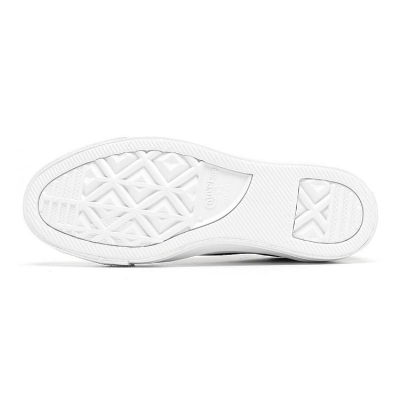 Converse All Star Ctas OX Non-Slip Shock Absorption Low-Top Board Shoes Unisex Black and Silver