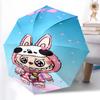 1pc Sturdy 8-Bone Auto Umbrella, LABUBU Umbrella, Digital Printed, Foldable Umbrella for On-the-Go Outdoor Use