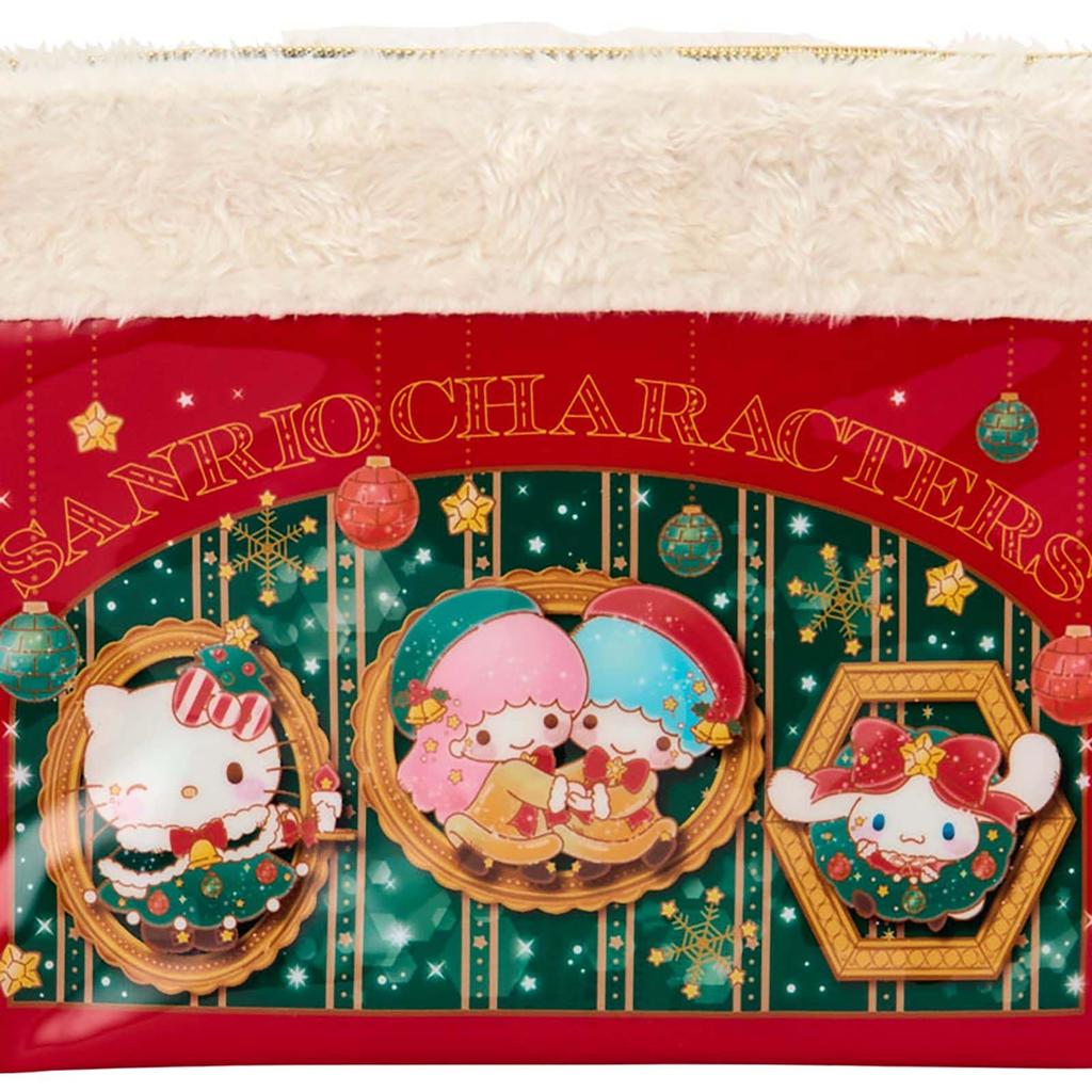 Sanrio Flat Pouch Featuring Sanrio Ages 3 and 389081 (Christmas) Characters, Up,