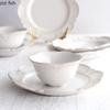 Palace Style Retro Ceramic Plate Relief Steak Plate Thick Soup Plate Fish Dish Dessert Sushi Plates Molecular Cuisine Tableware