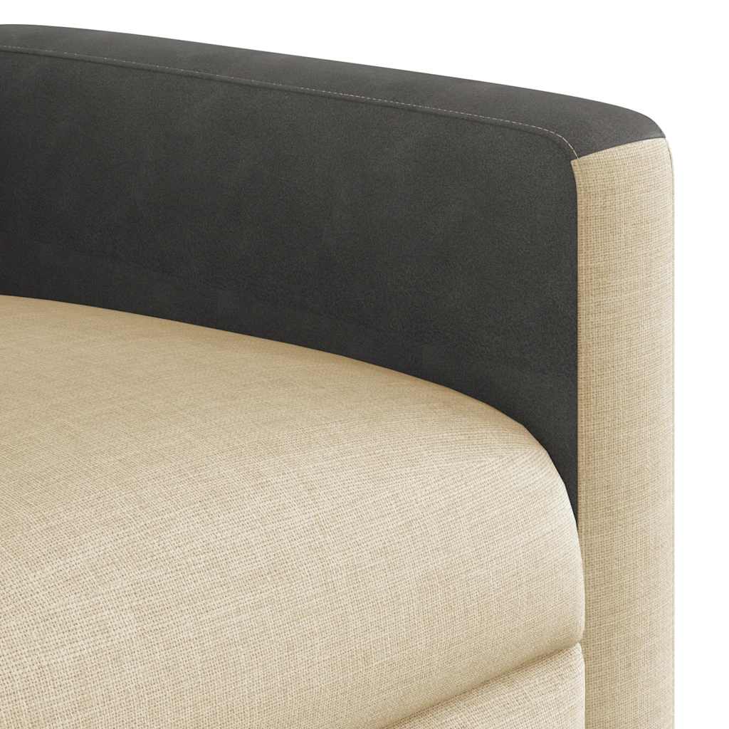 Cream Fabric Recliner Chair