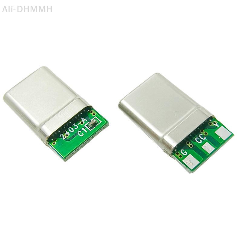 2/10 Sets PD 3Wire Charging Head 3Pin Male Type C Laptop Connector 3Solder Joint CC Pin CTOC5 With Capacitor Notebook Adapter