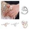 Gold Color Gold Color Knuckle Ring Geometric Fashion Jewelry Paved Rings Pearl Bead Rings  Beach