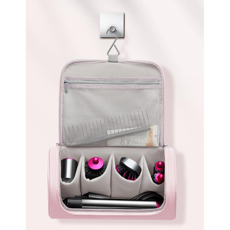 Travel Hair Dryer And Curling Iron Organizer Pu Storage Bag For Bathroom And Vacation Use