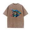 Latest Mens Washed T Shirt Round Collar Short Sleeve Pure Cotton Stylish Tops Tees Slogan Washed TeeShirts