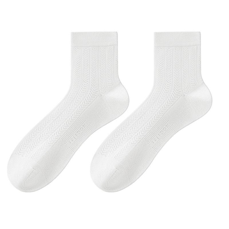 Summer Thin Anti-odor and Sweat-absorbing Men's Socks, Natural Mulberry Silk Short Socks, Simple Short Tube Mesh Breathable Business Socks