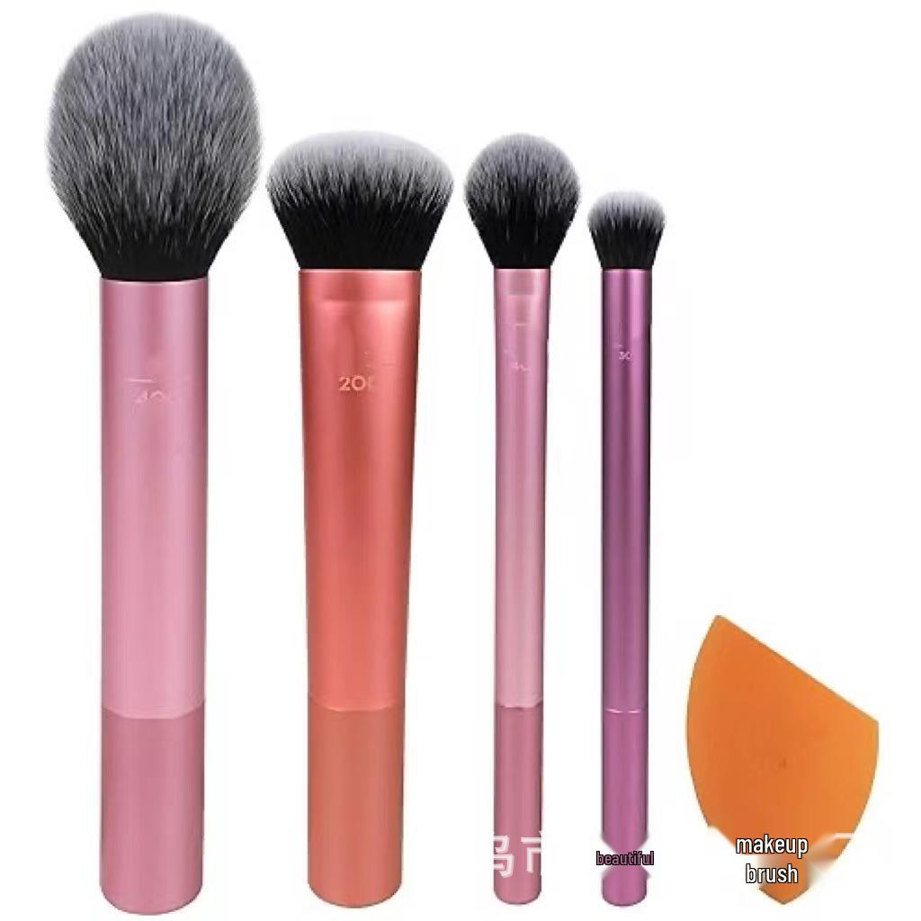 Set Complet de Pensule de Machiaj Seria RT: Pensule pentru Fard de Obraji, Pensule de Estompare, Pensule pentru Fard de Ochi și Burete de Machiaj