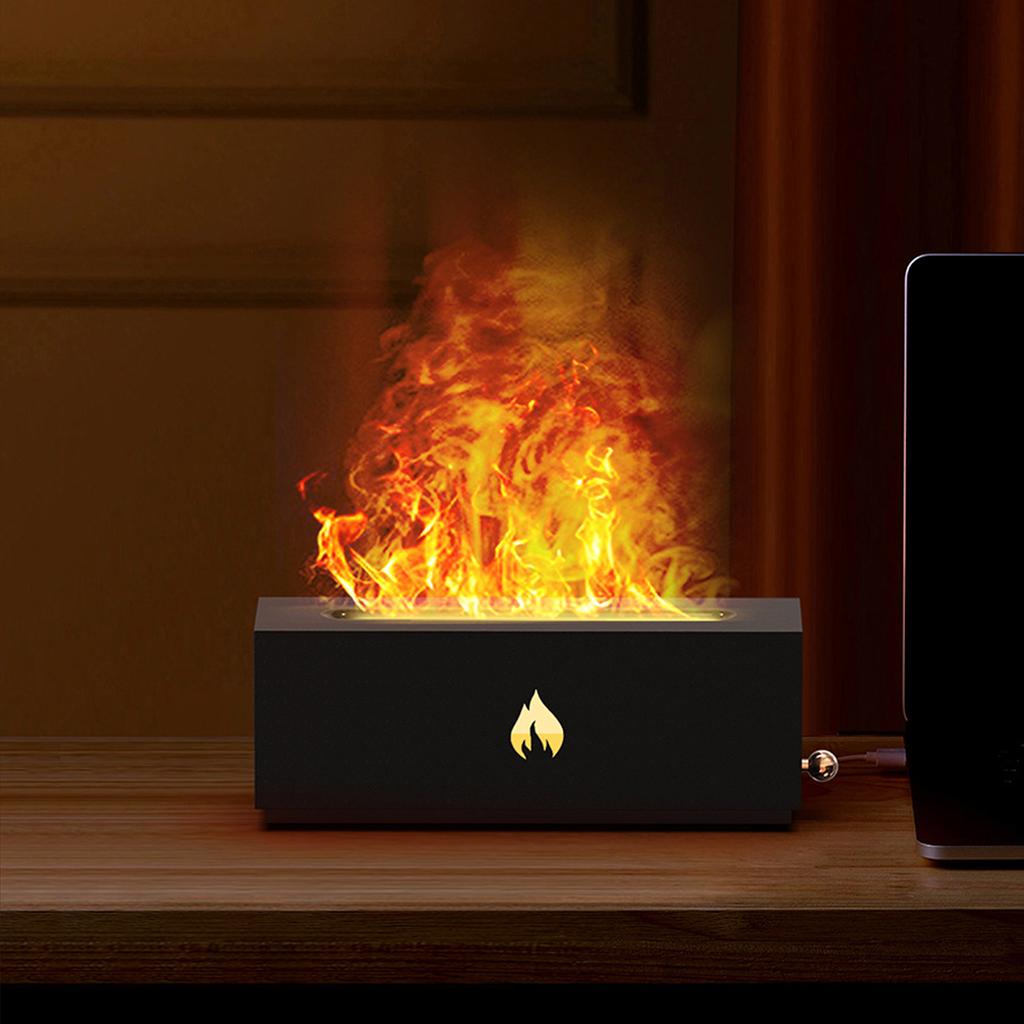 Flame   Diffuser 3D  place Apprance Multi Colored   Automatic Power Off   320ml Silent Flame Mist   Humidifier for Bedroom