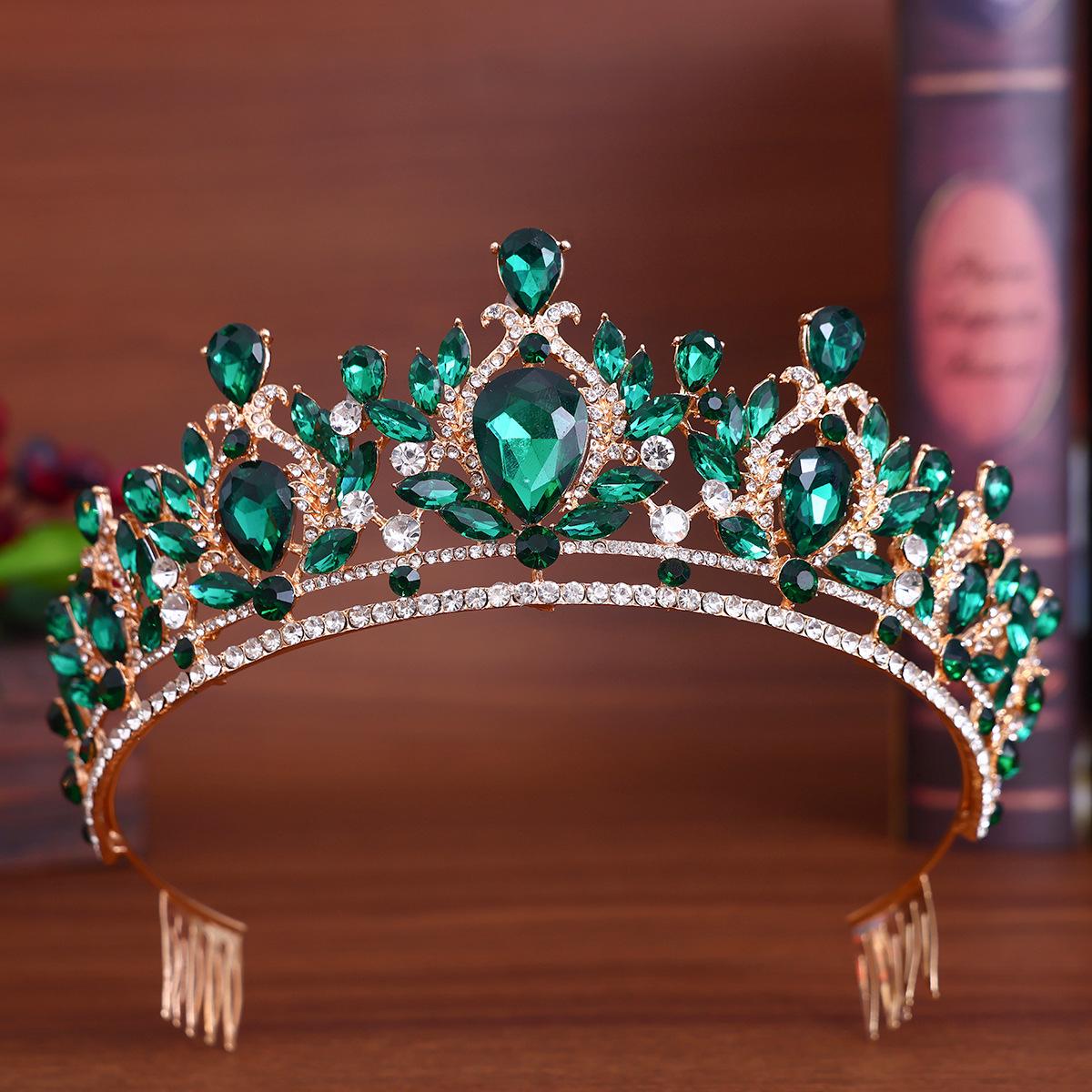 

Роскошная тиара со стразами, головной убор из Европы и Америки, свадебные платья, модная прическа невесты, вечерняя вечеринка, аксессуары для макияжа и укладки